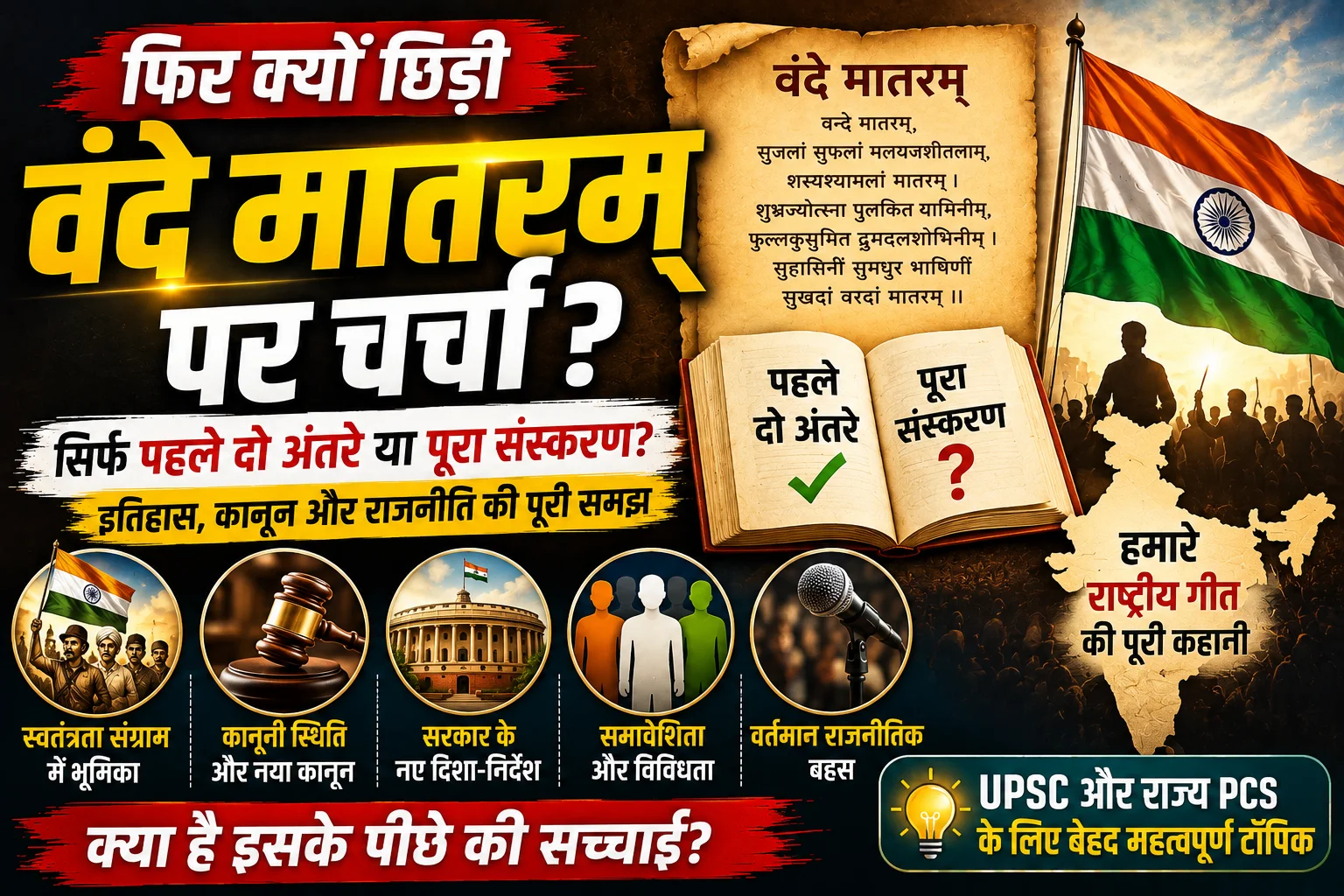 Vande Mataram Discussion in India in Hindi