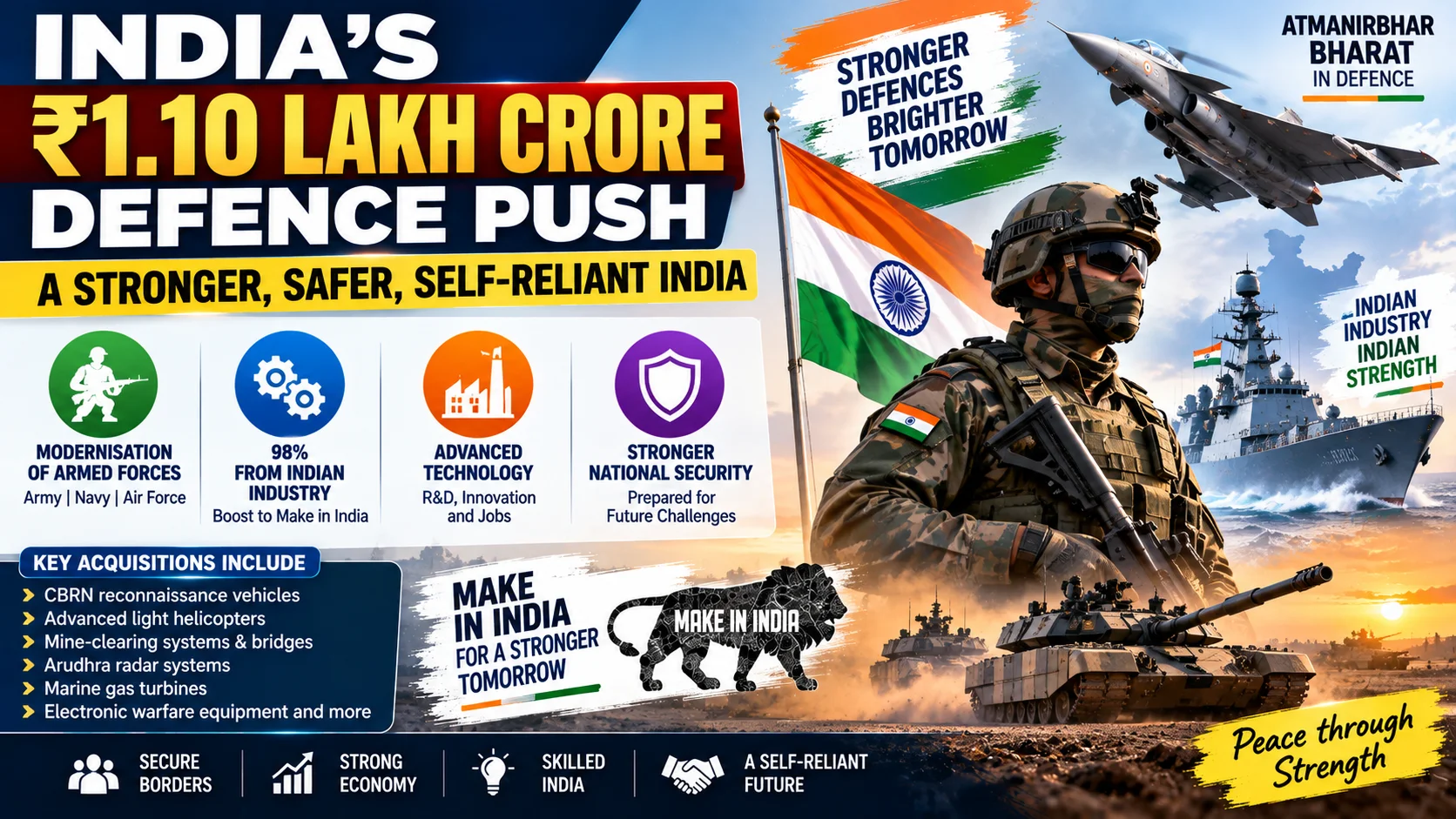 India’s Rs1.10 Lakh Crore Defence Push